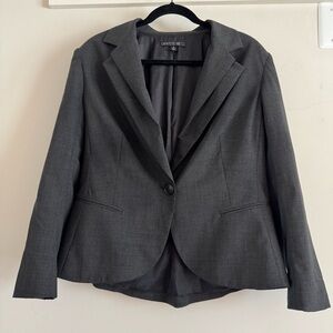 Lafayette 148 New York Tailored Charcoal Gray Blazer